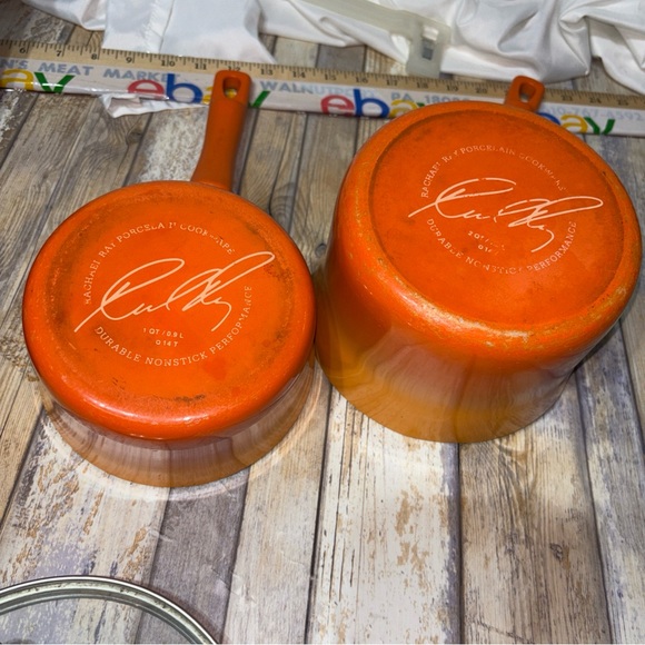 Rachael Ray Cookware Set 4 Piece Pots Pan Nonstick Performance Orange - Picture 4 of 10